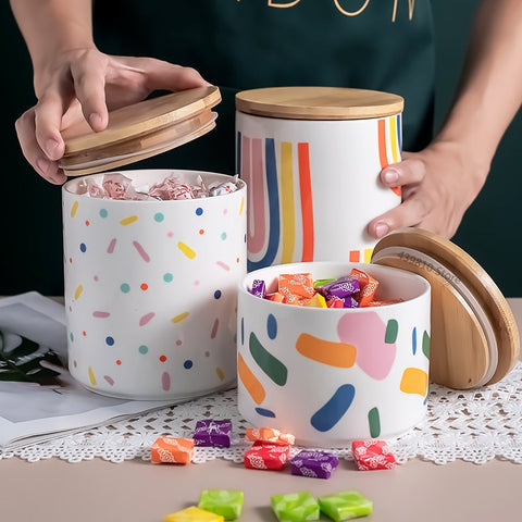 scandinavian sealed ceramic jars