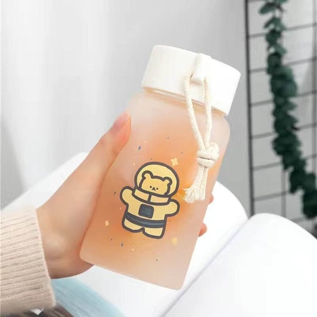 Kawaii Glass tumbler, Cute glass tumbler